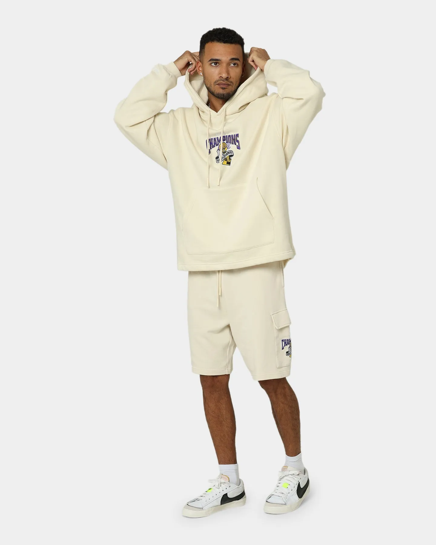 Mitchell & Ness Los Angeles Lakers Cargo Shorts Khaki sold by Culture Kings product image thumbnail 2