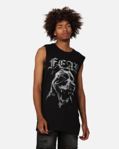 Saint Morta Fear Muscle T-Shirt Black/White sold by Culture Kings