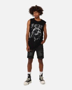 Saint Morta Fear Muscle T-Shirt Black/White sold by Culture Kings