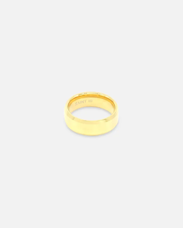 Saint Morta Beveled Band Ring Gold/Tungsten sold by Culture Kings
