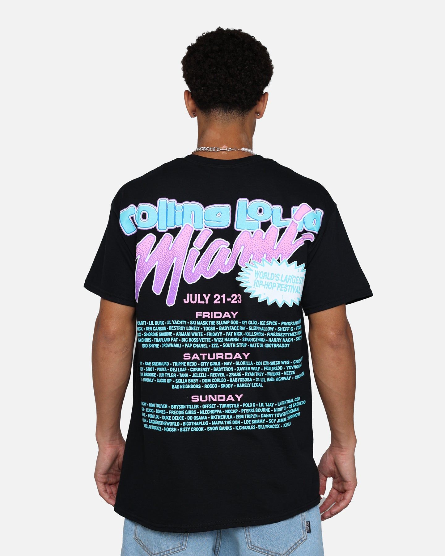 Rolling Loud Miami Lineup T-Shirt Black sold by Culture Kings product image thumbnail 5