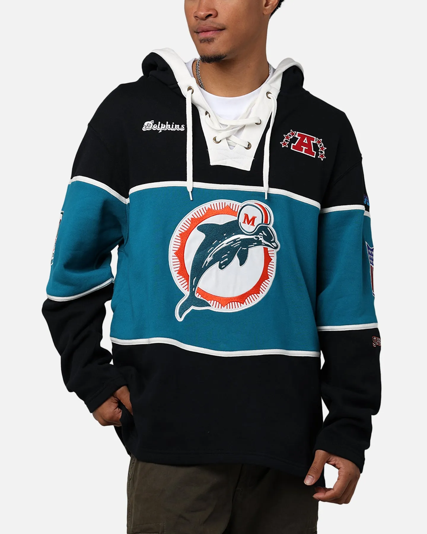 47 Brand Miami Dolphins Super Bowl Gridiron Lacer Hoodie Jet Black sold by Culture Kings