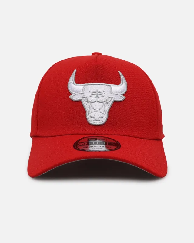New Era Chicago Bulls "Scarlet White" 39THIRTY A-Frame Stretch Fit Scarlet/White sold by Culture Kings