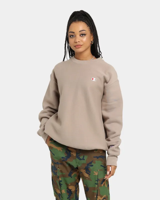 Champion Reverse Weave Crewneck Dark Khaki sold by Culture Kings