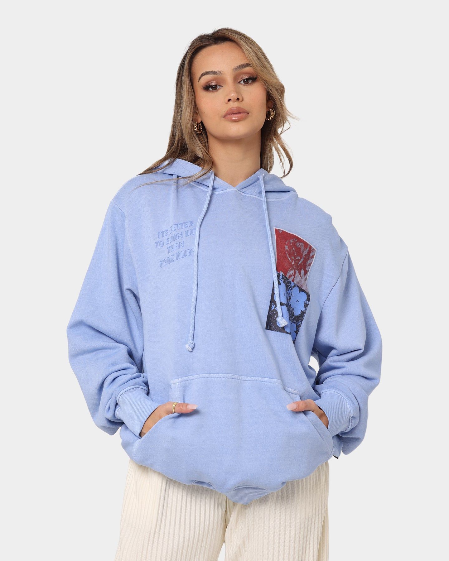 Dead Studios Flower Wave Hoodie Pale Blue sold by Culture Kings