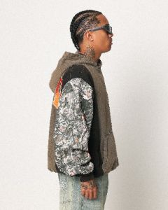 Loiter Splinter Hoodie Black/Camo sold by Culture Kings