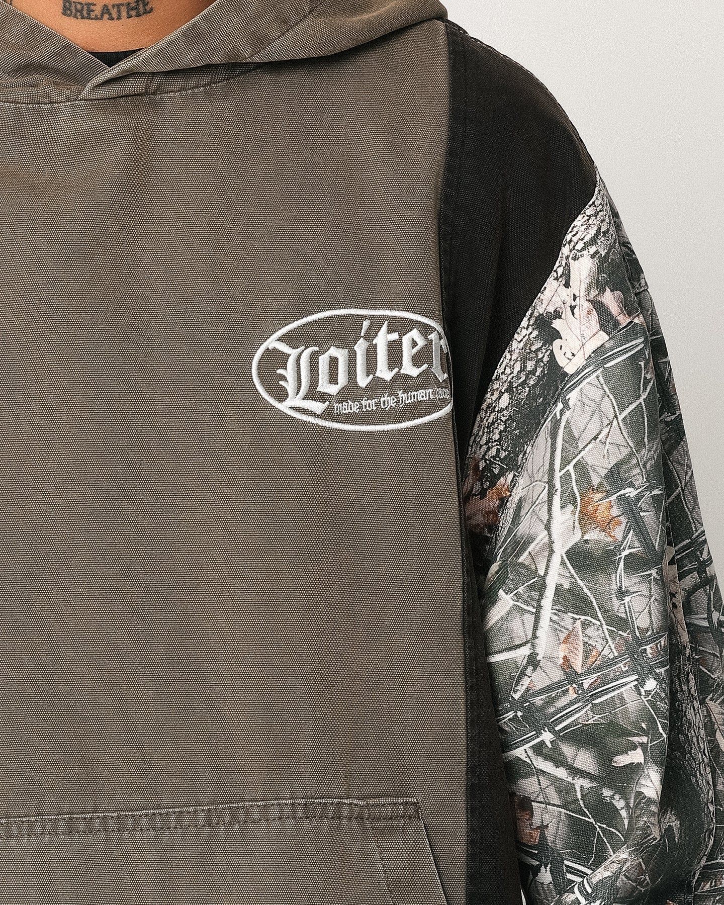Loiter Splinter Hoodie Black/Camo sold by Culture Kings product image thumbnail 6