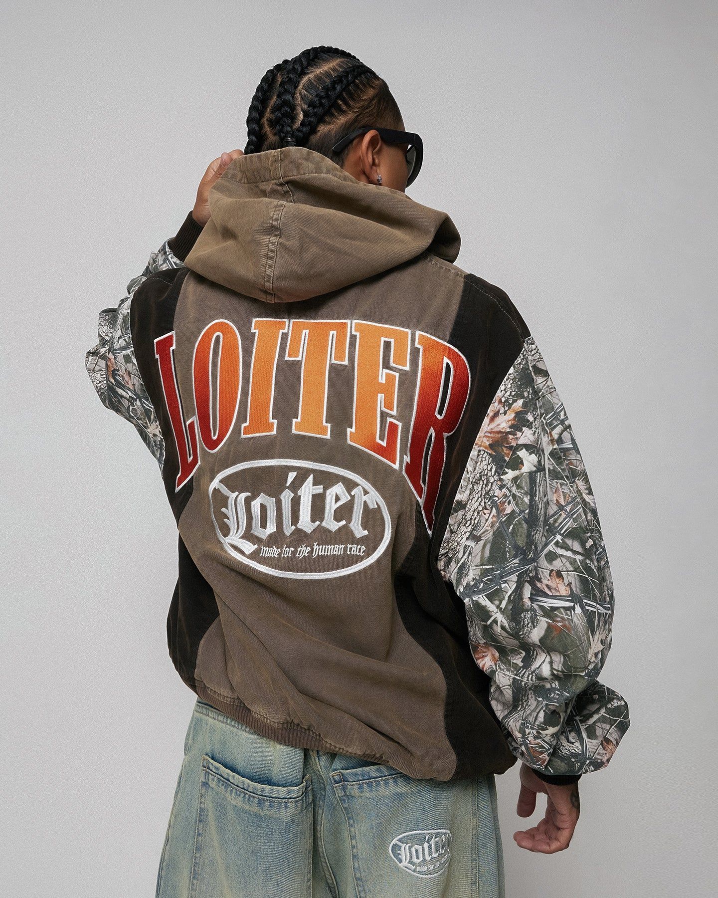 Loiter Splinter Hoodie Black/Camo sold by Culture Kings
