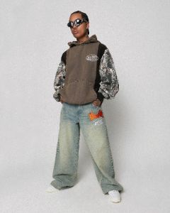 Loiter Splinter Hoodie Black/Camo sold by Culture Kings