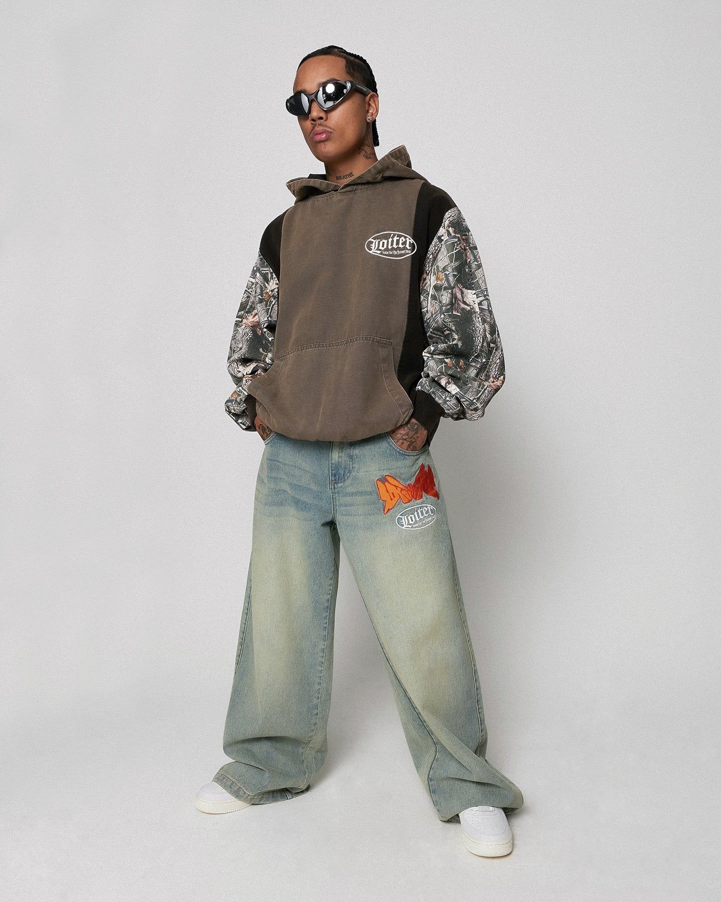 Loiter Splinter Hoodie Black/Camo sold by Culture Kings product image thumbnail 2