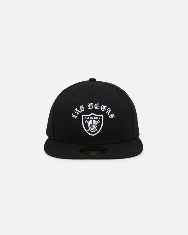 New Era Las Vegas Raiders 'Gothic Arch' 59FIFTY Fitted Black/White sold by Culture Kings