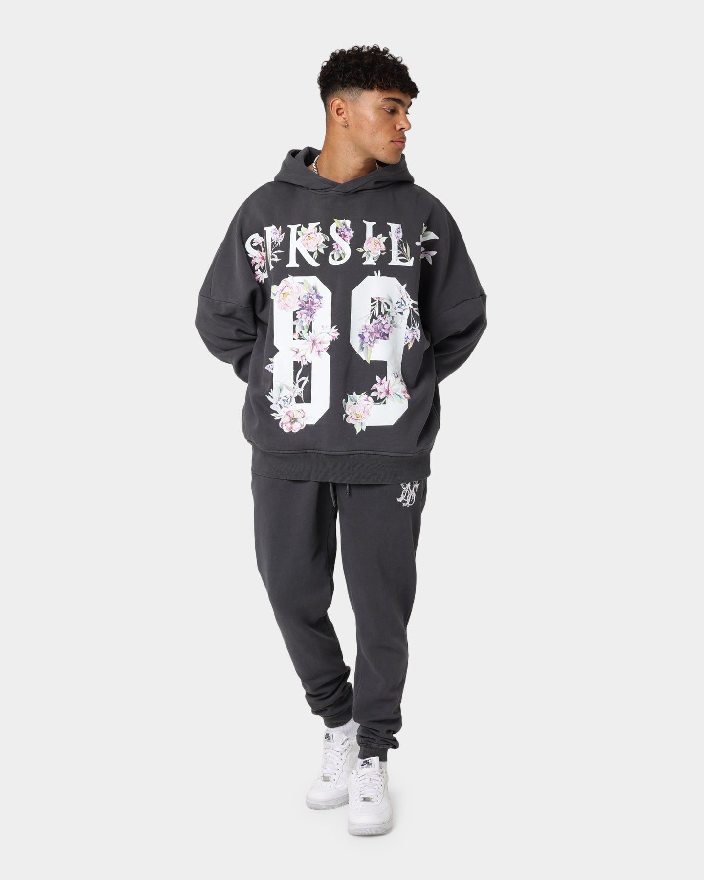 Sik Silk Acid Floral Overhead Hoodie Grey sold by Culture Kings product image thumbnail 2