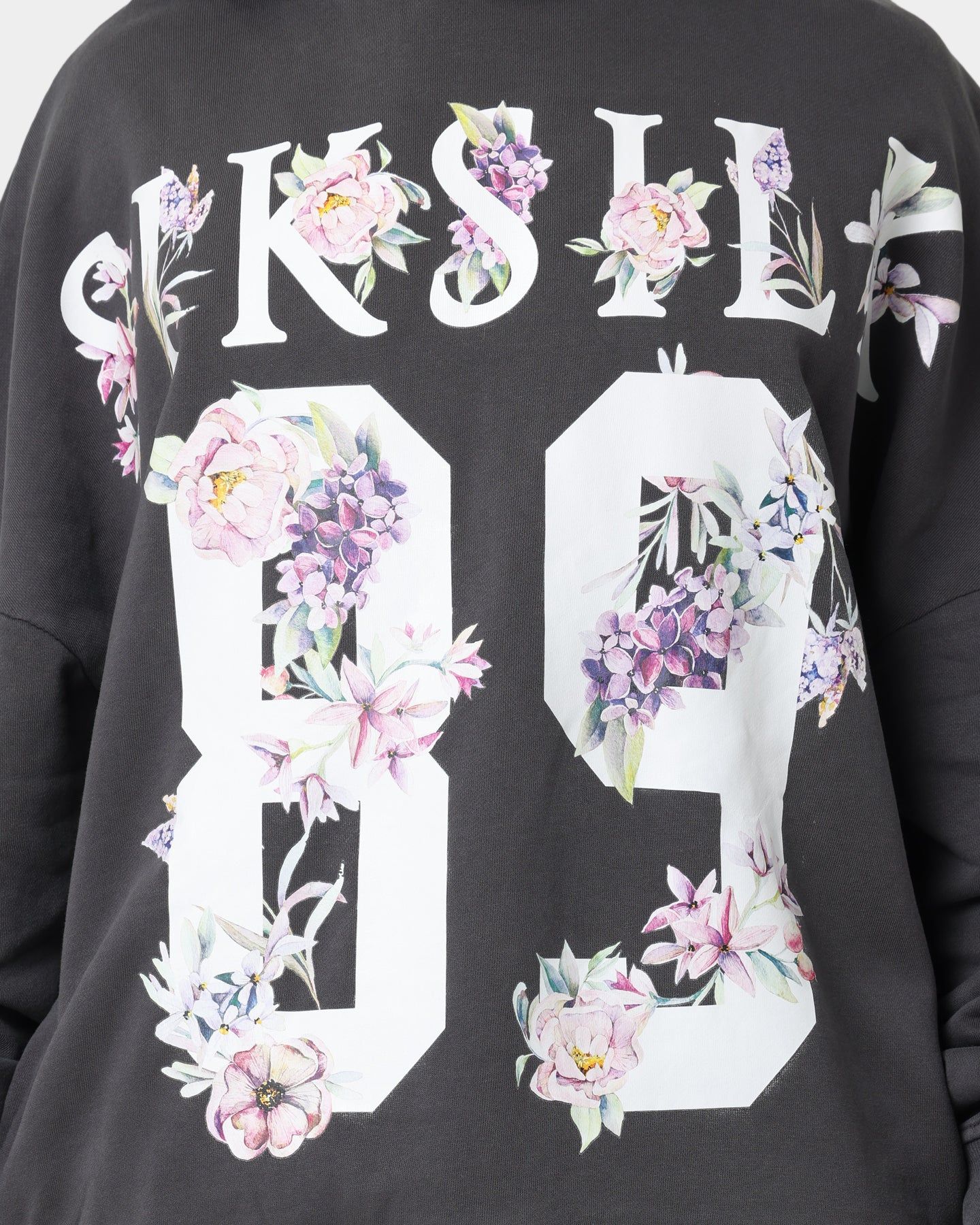 Sik Silk Acid Floral Overhead Hoodie Grey sold by Culture Kings product image thumbnail 3