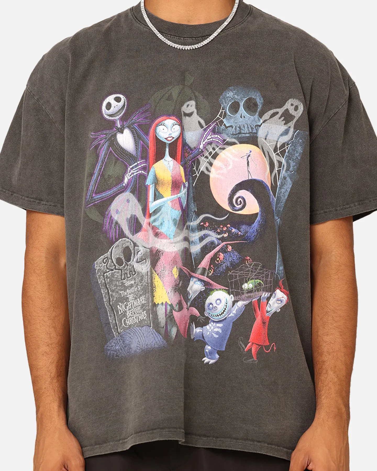 Goat Crew X The Nightmare Before Christmas Group Heavyweight Vintage T-Shirt Black Wash sold by Culture Kings product image thumbnail 4