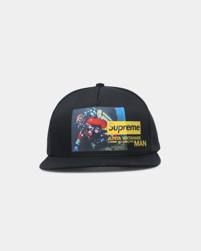 Supreme X Junya Nature 5 Panel Snapback Black sold by Culture Kings