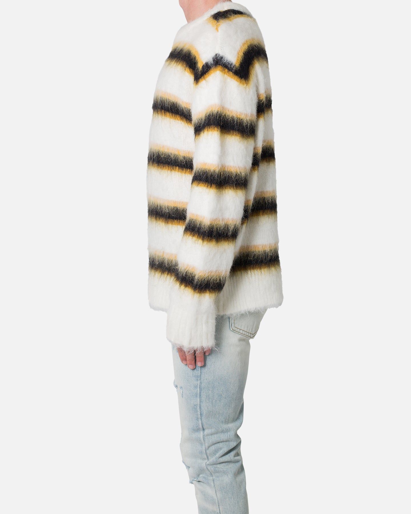 MNML Striped Mohair Sweater White sold by Culture Kings product image thumbnail 3