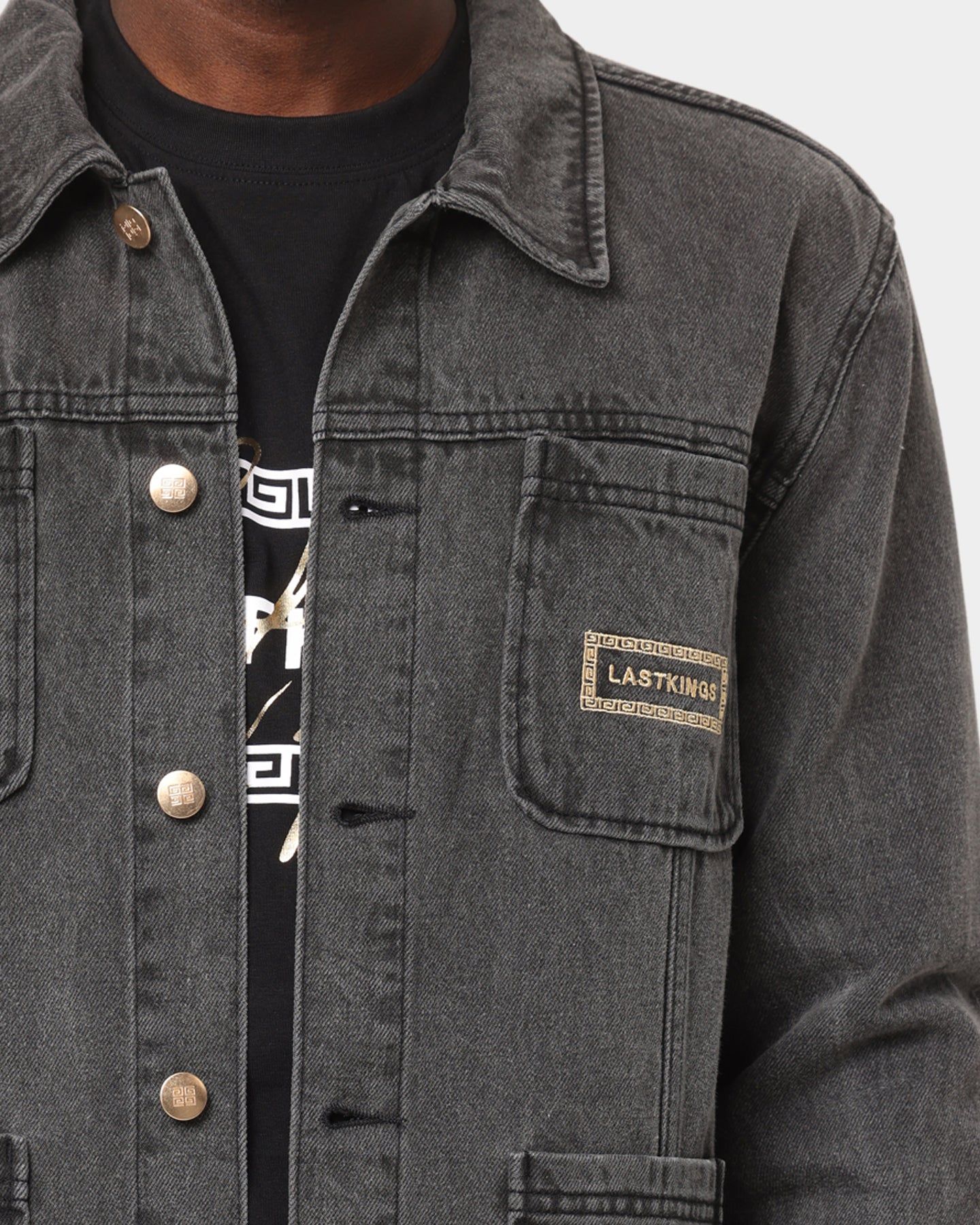 Last Kings Boxed Denim Jacket Black sold by Culture Kings product image thumbnail 4