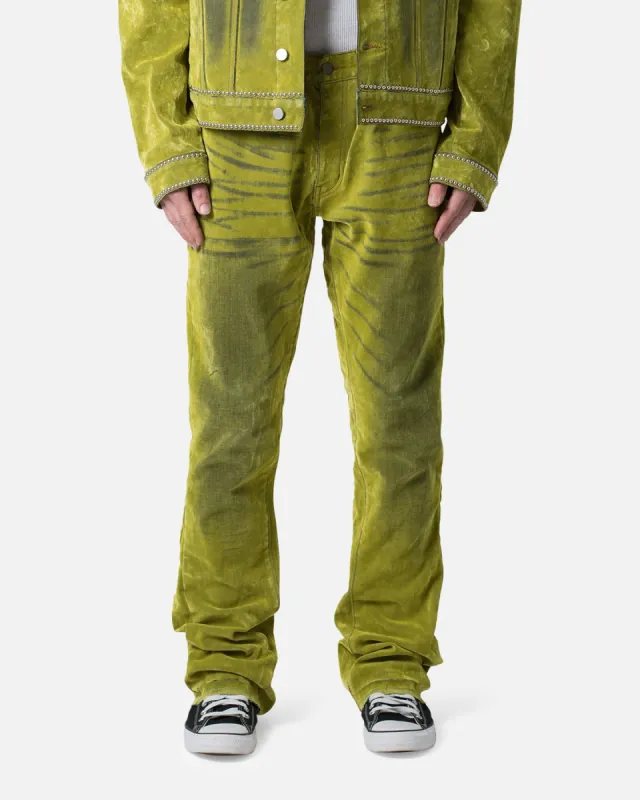 MNML B576 Flare Denim Jeans Green sold by Culture Kings