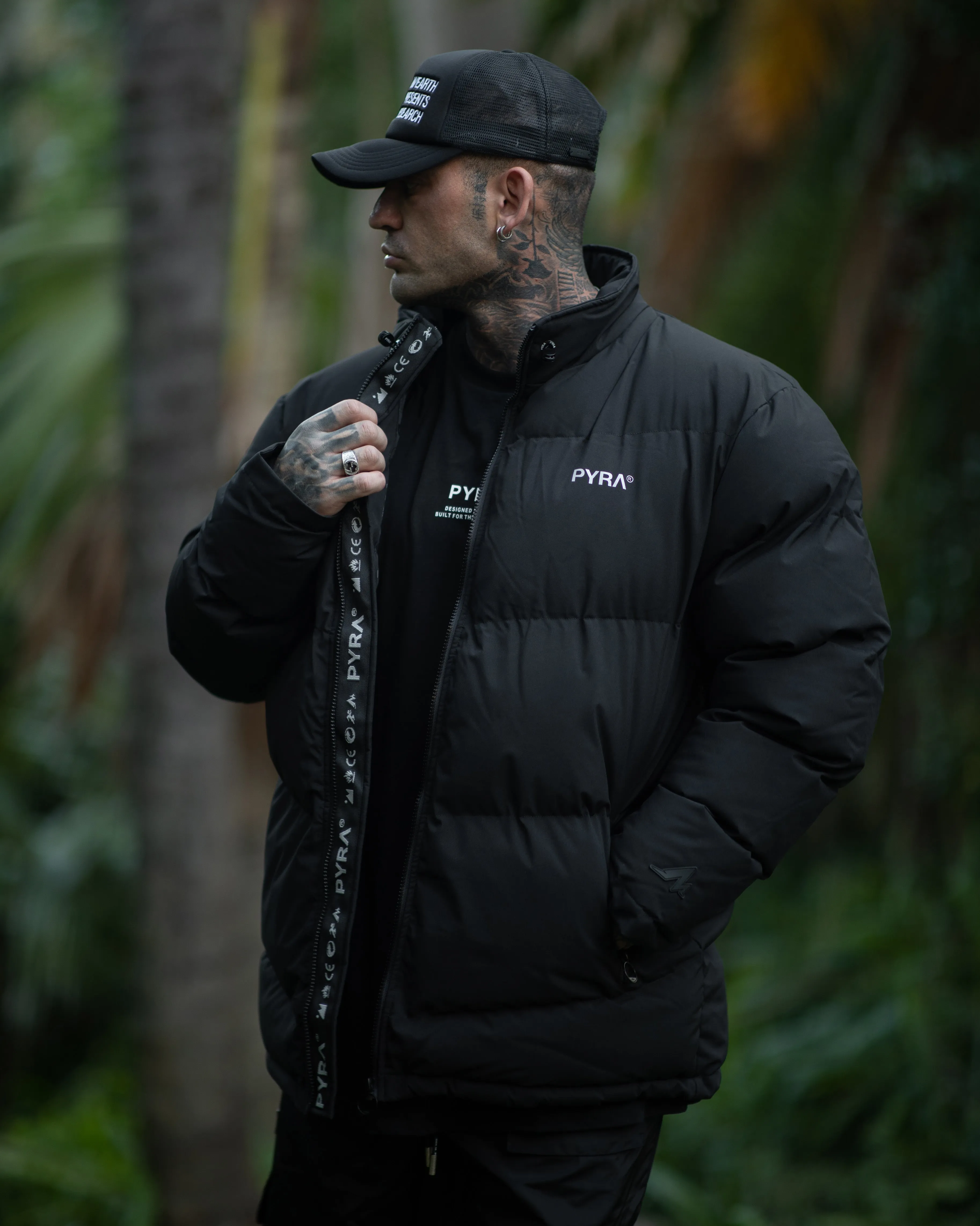 PYRA Padded Puffa Jacket Black sold by Culture Kings