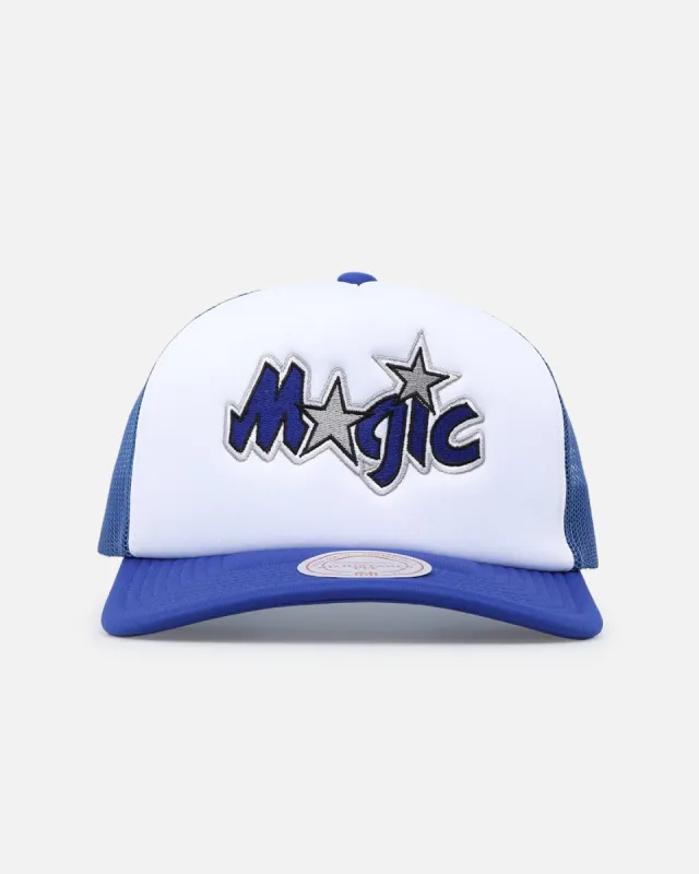 Mitchell & Ness Orlando Magic Logo Foam Trucker Snapback Blue/White sold by Culture Kings