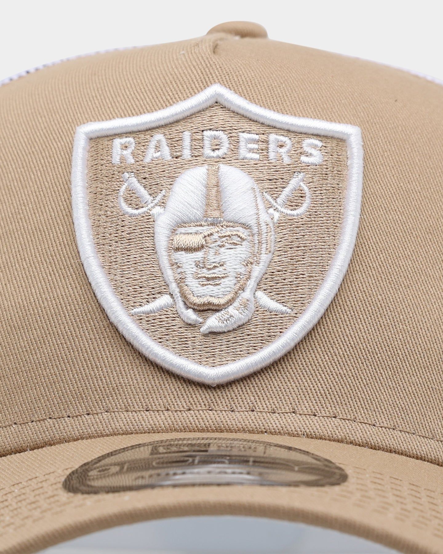 New Era Las Vegas Raiders 'Summer Essential' 9FORTY A-Frame Trucker Tumbleweed/White sold by Culture Kings product image thumbnail 5