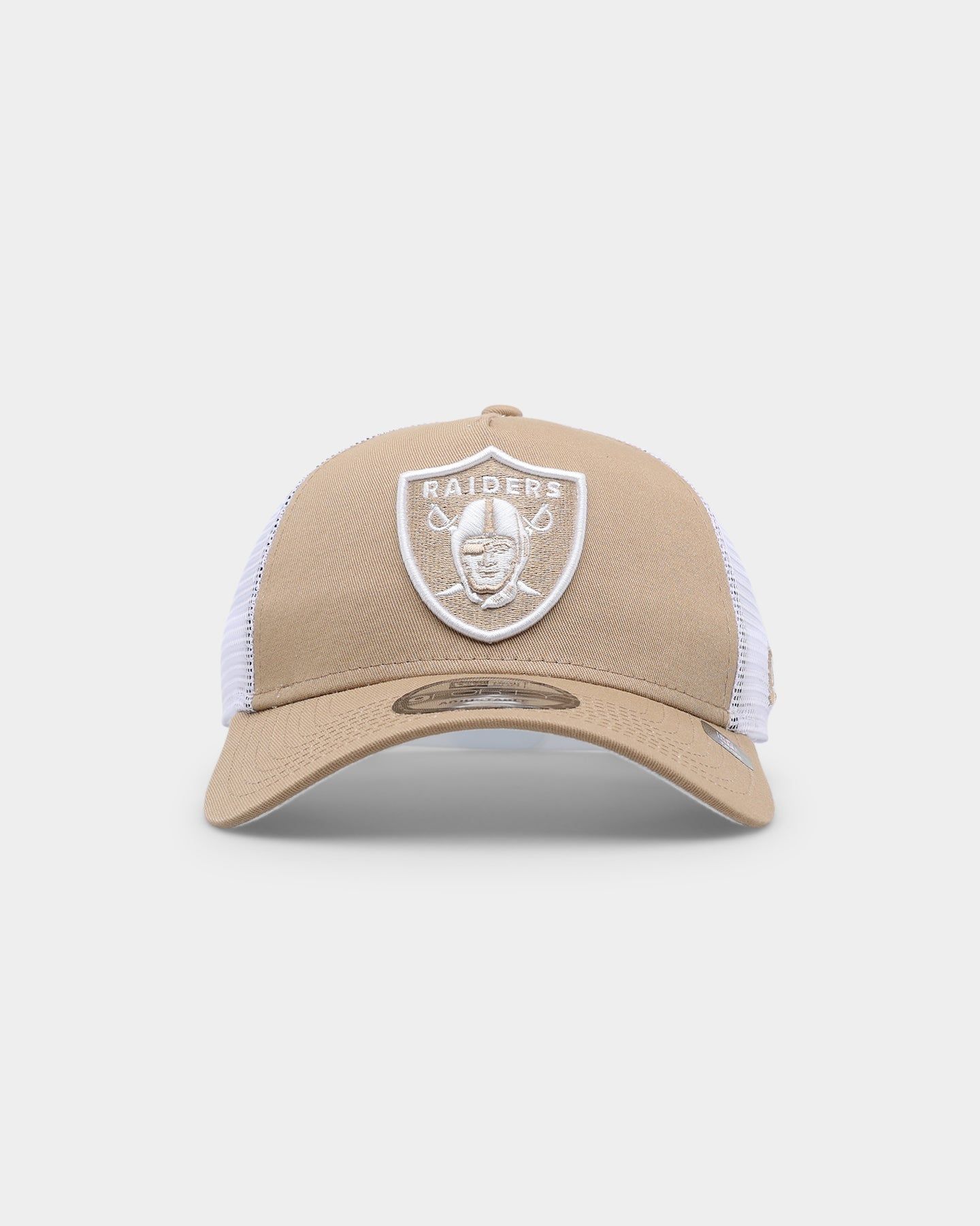 New Era Las Vegas Raiders 'Summer Essential' 9FORTY A-Frame Trucker Tumbleweed/White sold by Culture Kings