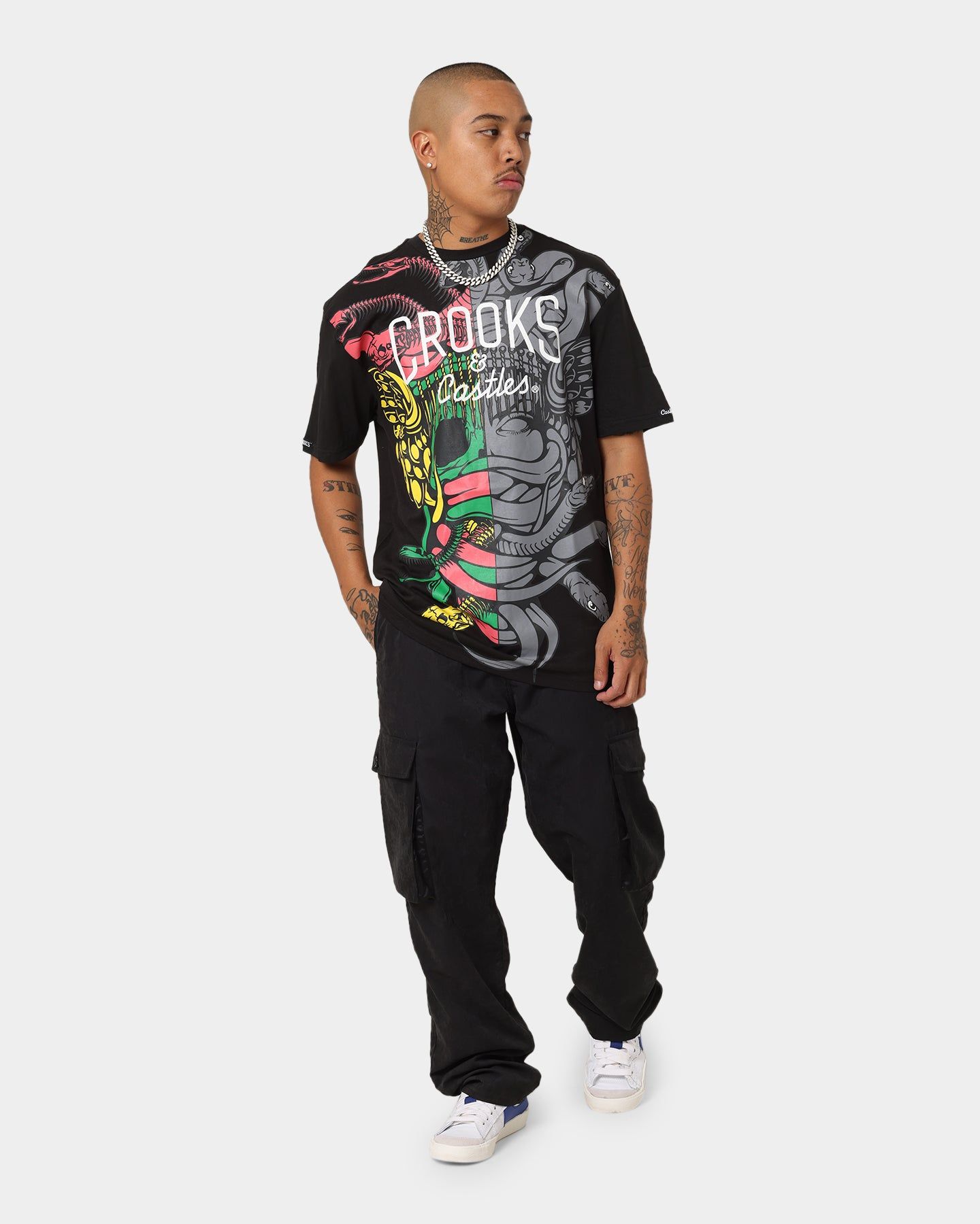 Crooks & Castles Dissected Medusa Short Sleeve T-Shirt Black sold by Culture Kings product image thumbnail 2