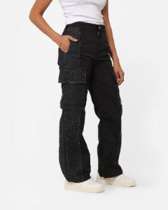 X-Girl Women's Denim Mixed Pants Black sold by Culture Kings