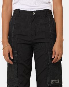 X-Girl Women's Denim Mixed Pants Black sold by Culture Kings