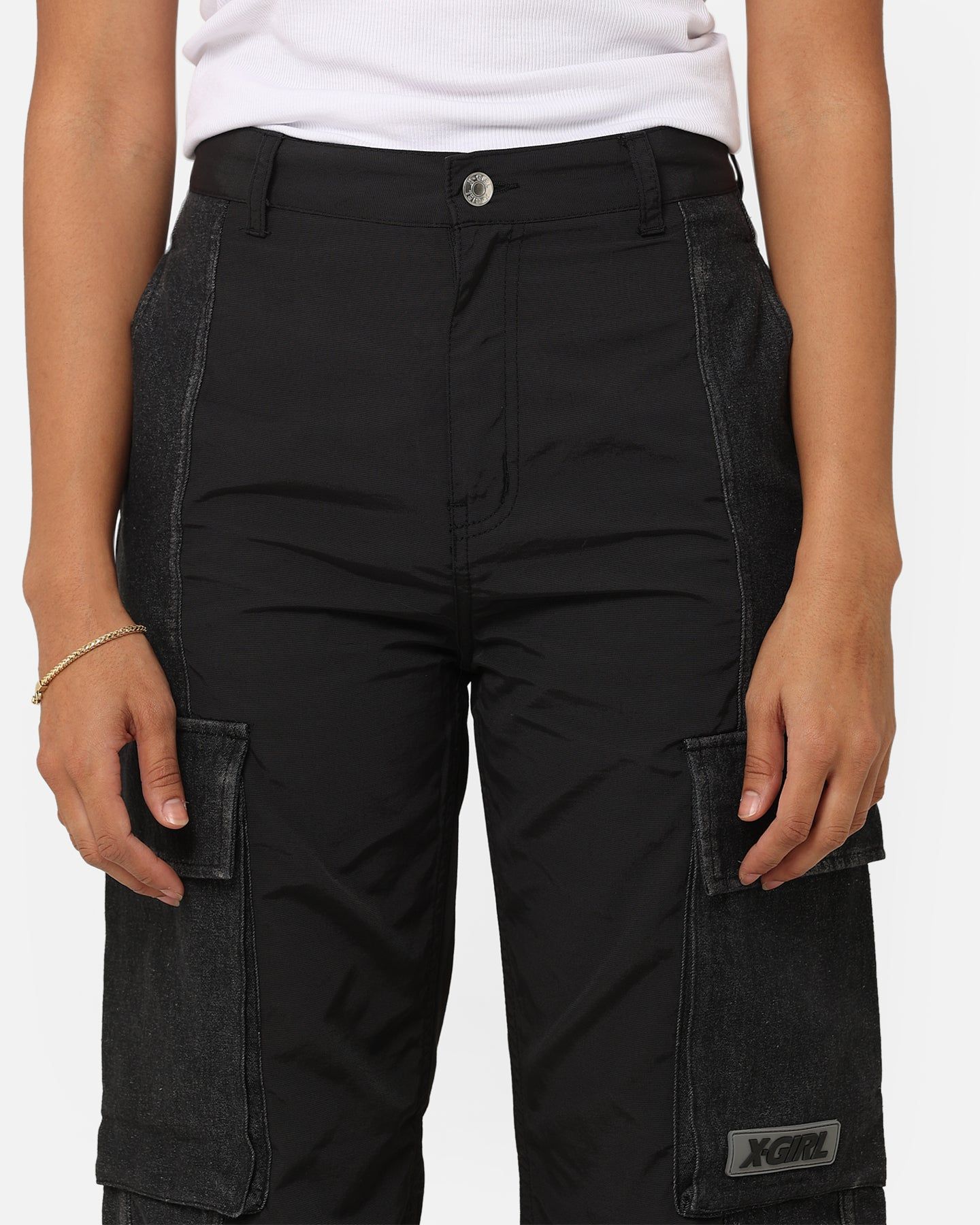 X-Girl Women's Denim Mixed Pants Black sold by Culture Kings product image thumbnail 7