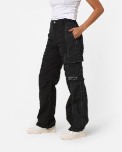 X-Girl Women's Denim Mixed Pants Black sold by Culture Kings