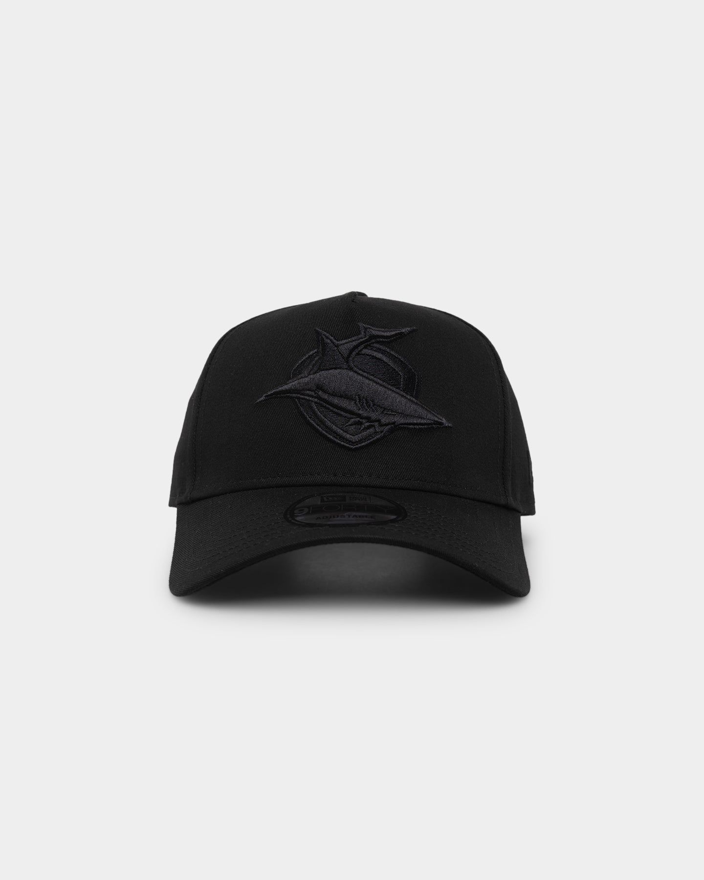 New Era Cronulla-Sutherland Sharks 'Black On Black' 9FORTY A-Frame Snapback Black sold by Culture Kings