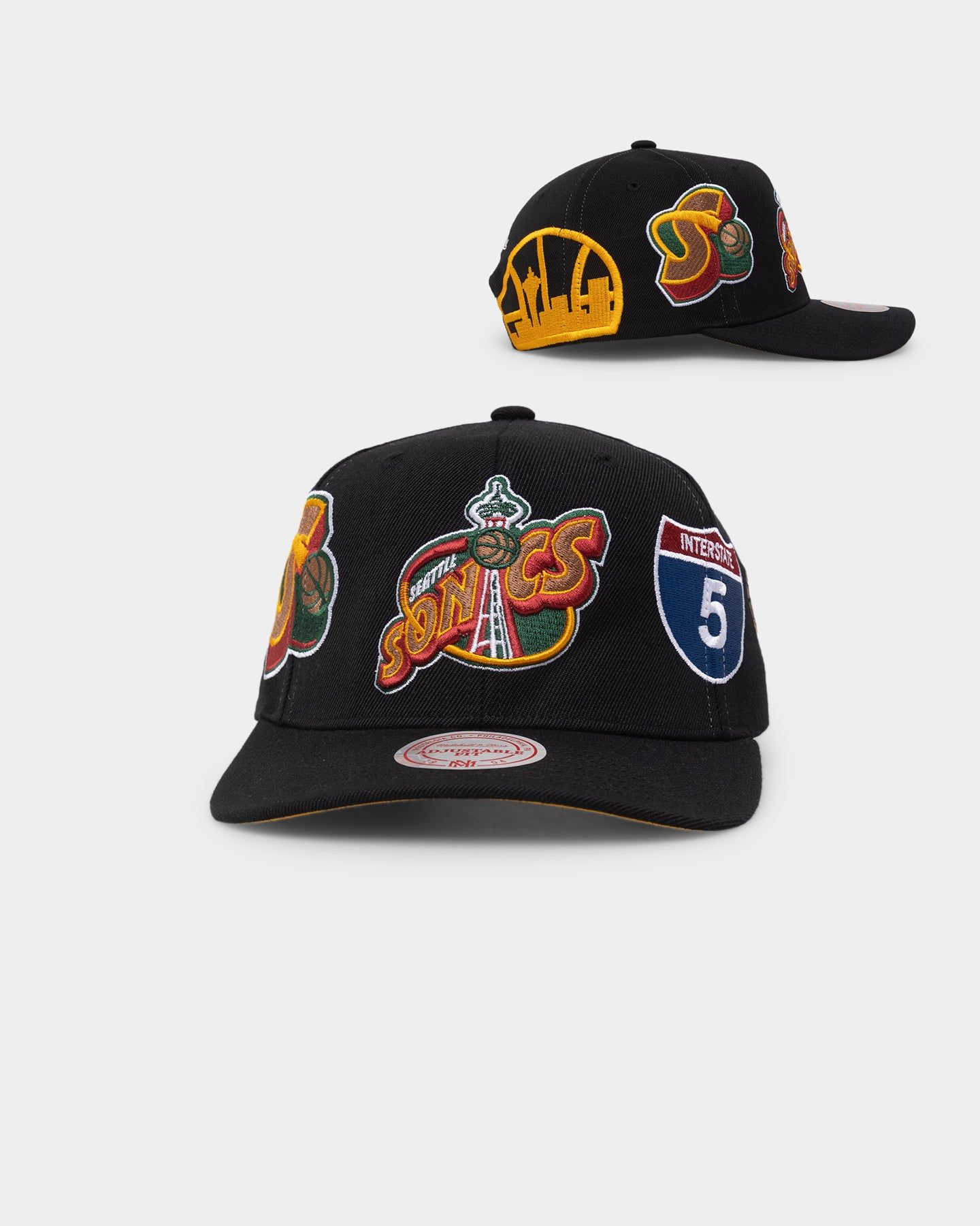 Mitchell & Ness Seattle Supersonics 'Highway' Pro Crown Snapback Black sold by Culture Kings
