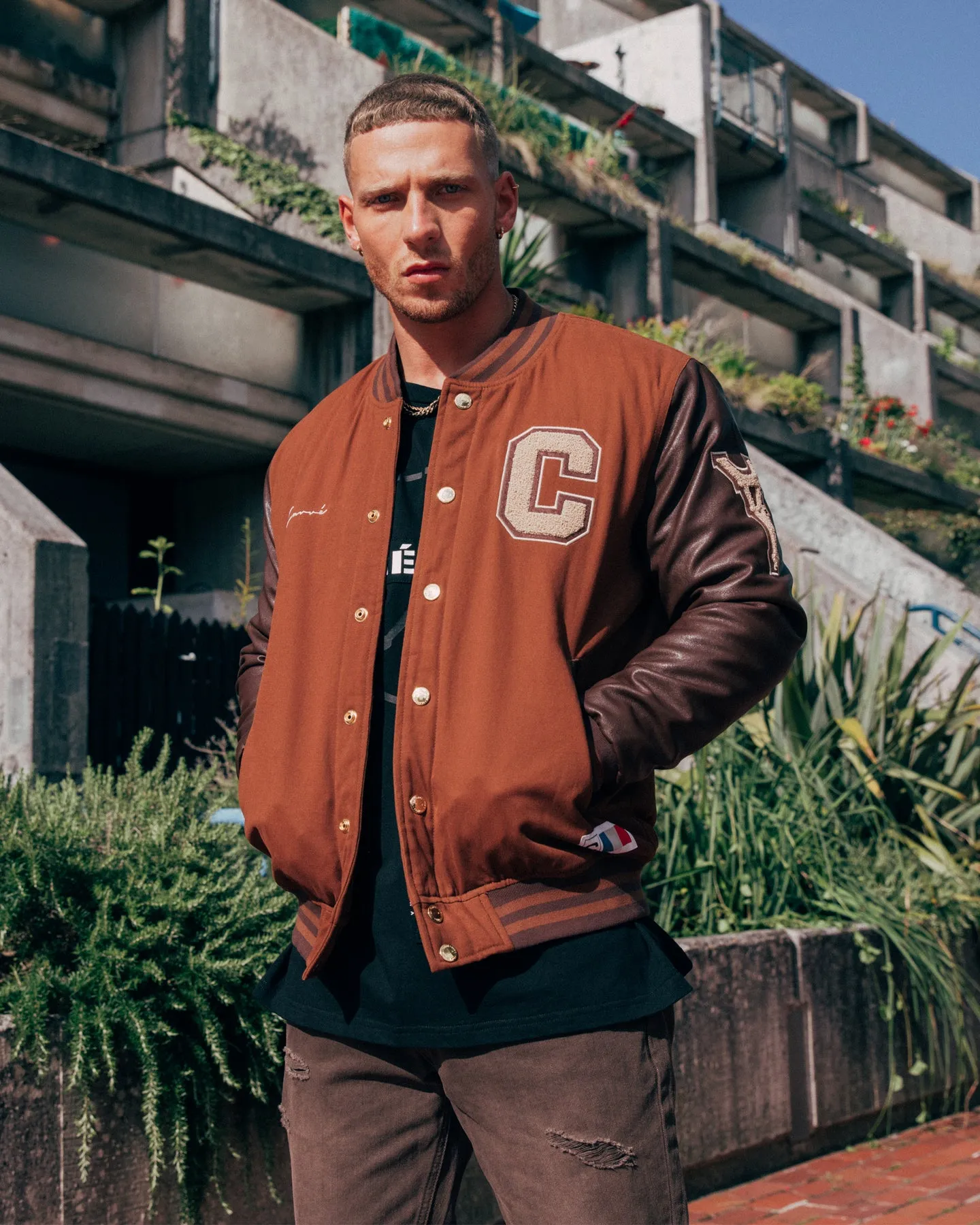 Carre MVP Varsity Jacket Chocolate sold by Culture Kings