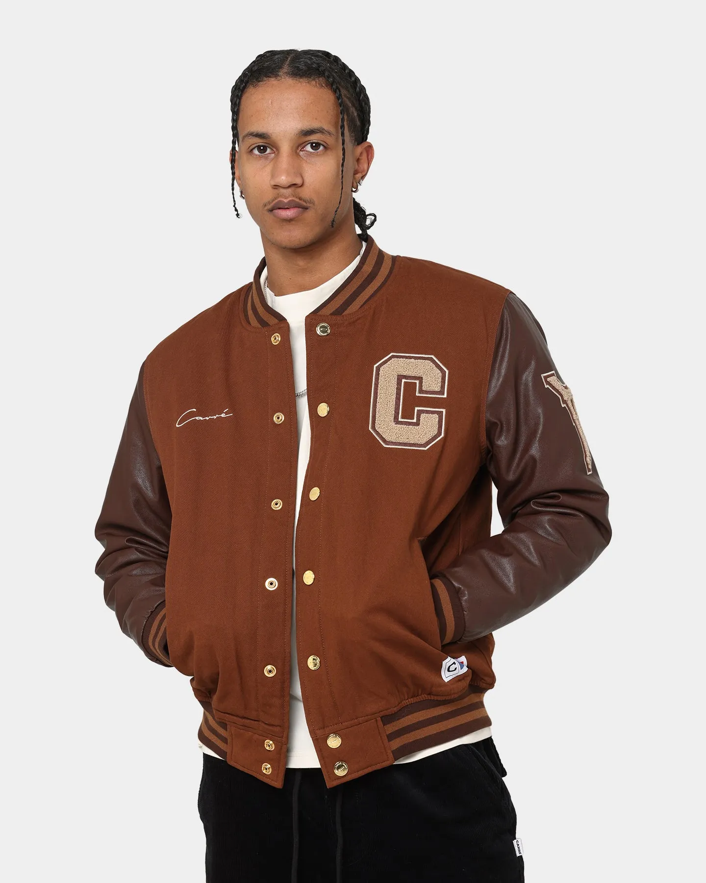 Carre MVP Varsity Jacket Chocolate sold by Culture Kings product image thumbnail 2