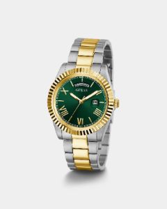 Guess Mainline Connoisseur Watch Silver/Gold/Green sold by Culture Kings