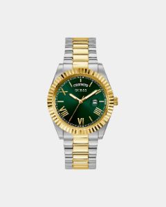 Guess Mainline Connoisseur Watch Silver/Gold/Green sold by Culture Kings