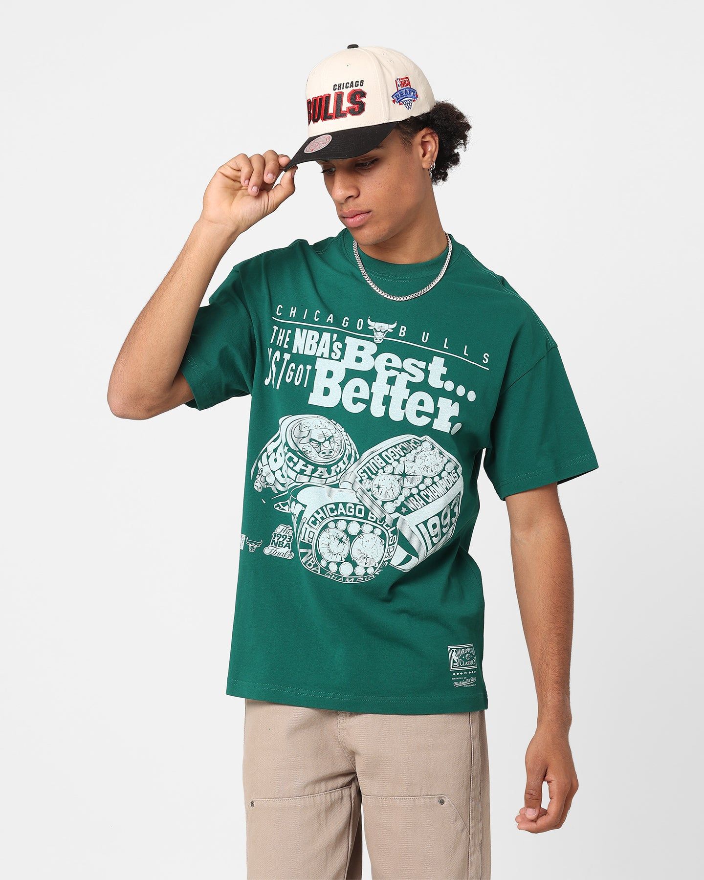 Mitchell & Ness Chicago Bulls The Best Ever T-Shirt Malachite Green sold by Culture Kings
