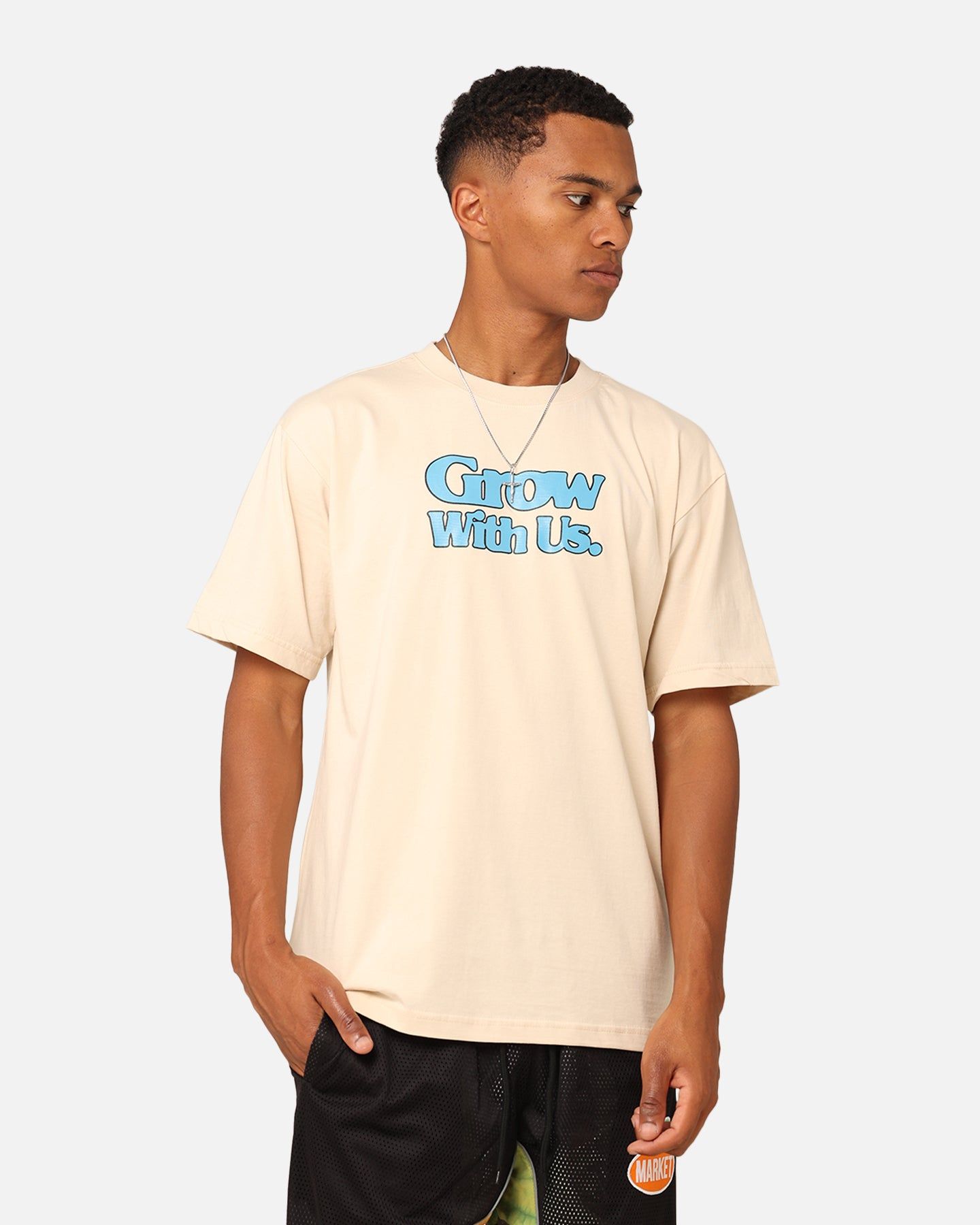 Market Grow With Us T-Shirt Ecru sold by Culture Kings product image thumbnail 2