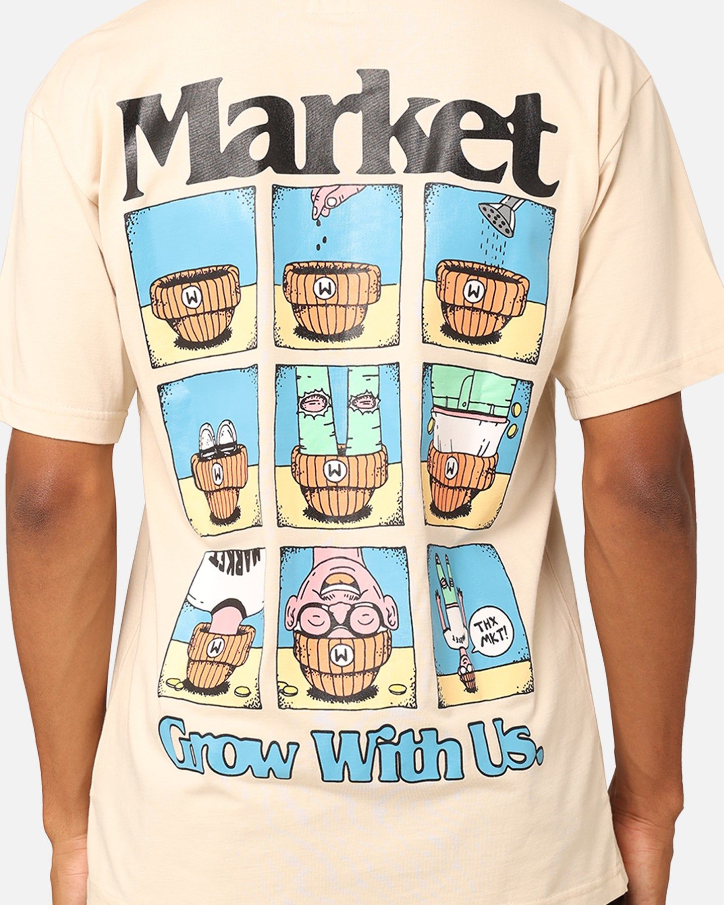 Market Grow With Us T-Shirt Ecru sold by Culture Kings product image thumbnail 5