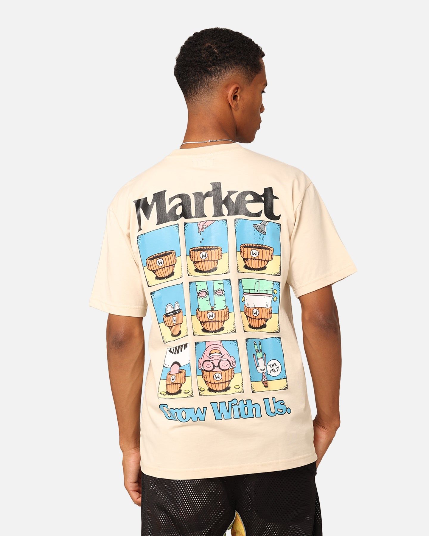 Market Grow With Us T-Shirt Ecru sold by Culture Kings