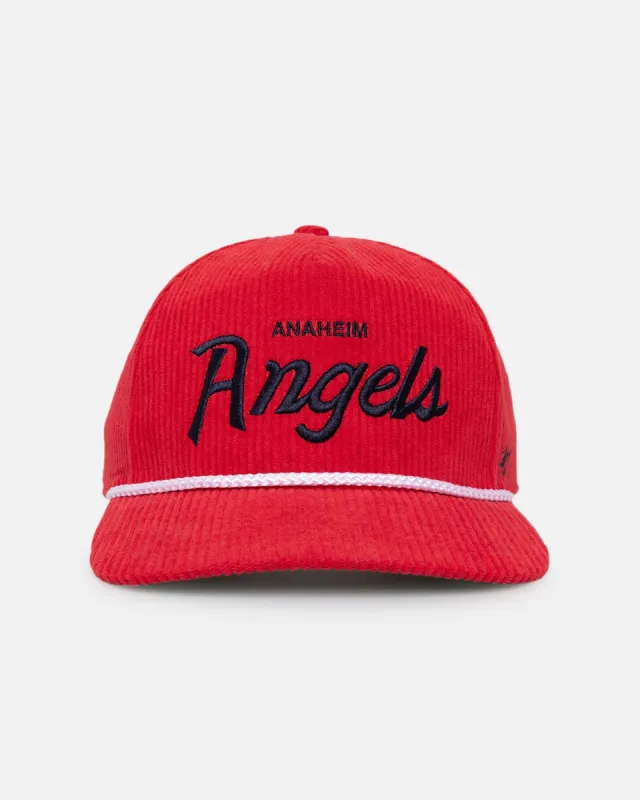 47 Brand Anaheim Angels 'MLB Opening Day' Corduroy Crossrope Hitch Snapback Red made by 47
