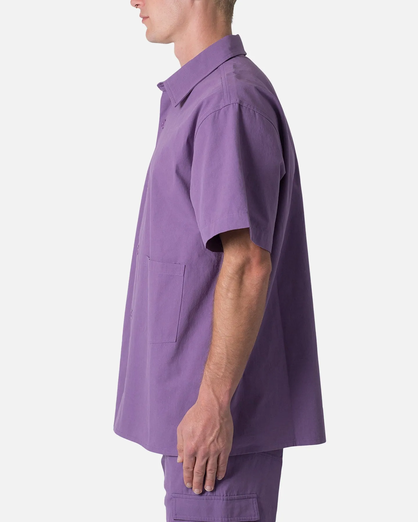 MNML Collared Button Up Shirt Purple sold by Culture Kings product image thumbnail 3