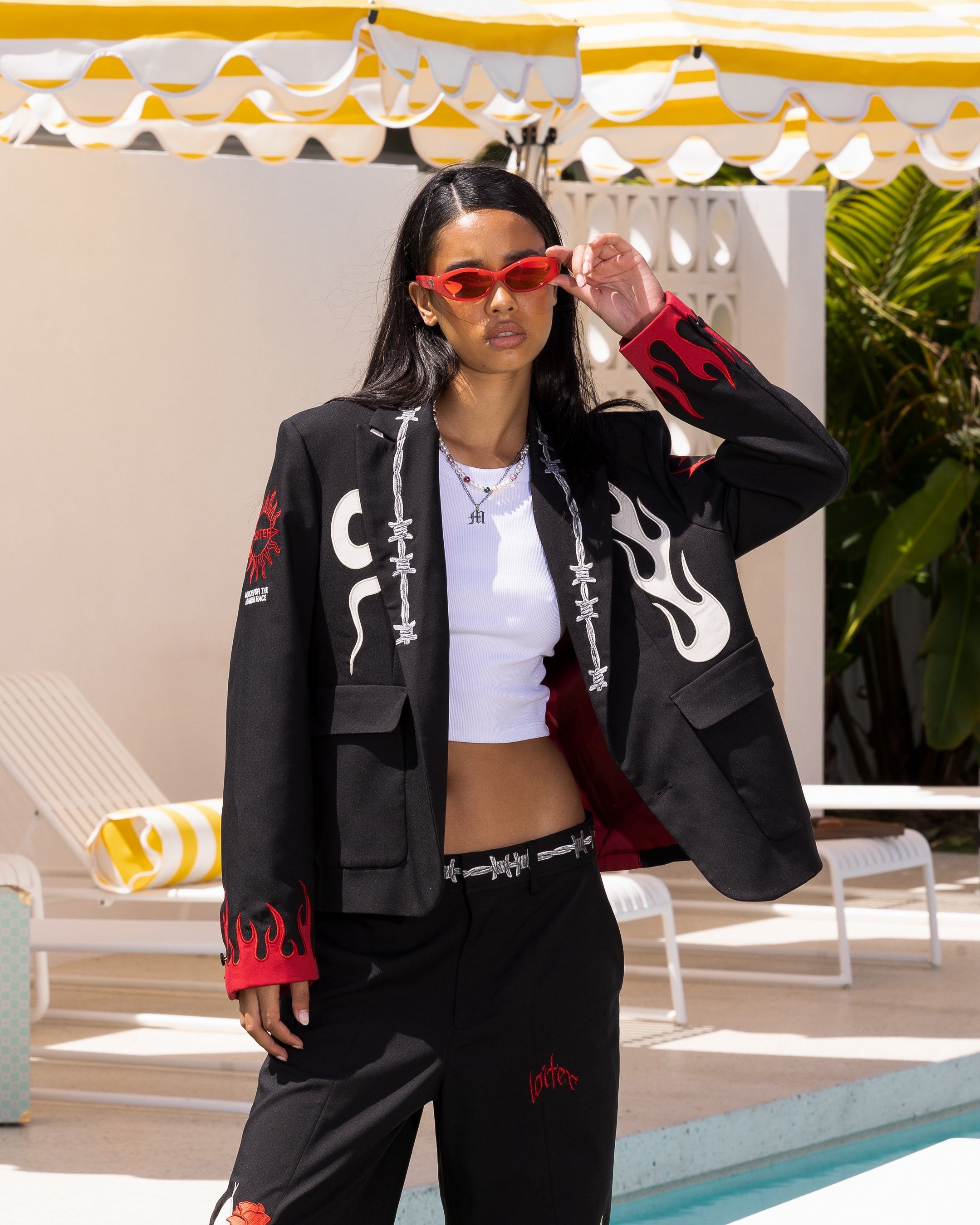 Loiter Western Blazer Jacket Black sold by Culture Kings