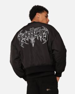 Loiter Shadow Cropped Bomber Jacket Black sold by Culture Kings