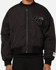 Loiter Shadow Cropped Bomber Jacket Black sold by Culture Kings