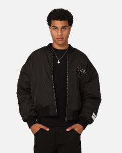 Loiter Shadow Cropped Bomber Jacket Black sold by Culture Kings