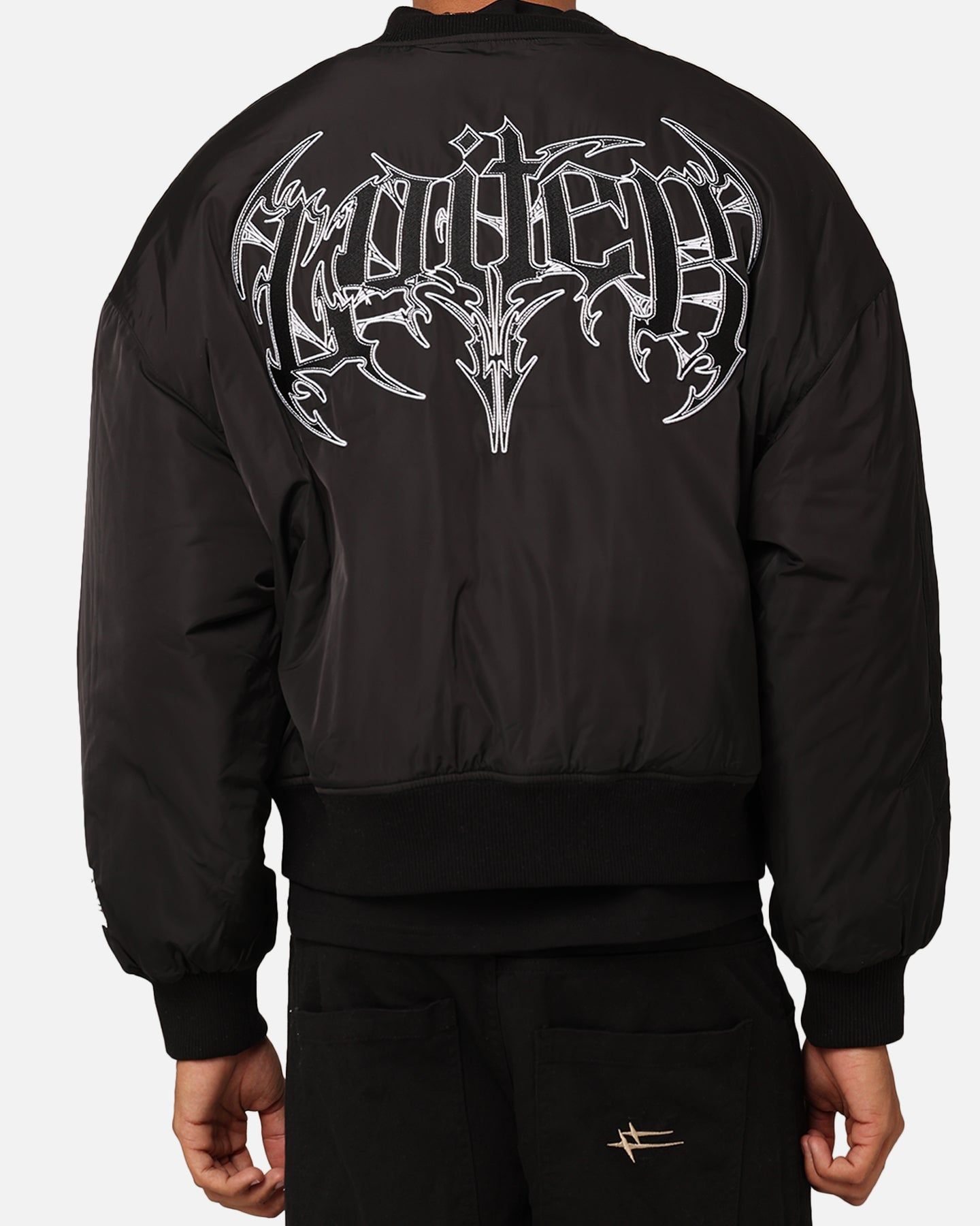 Loiter Shadow Cropped Bomber Jacket Black sold by Culture Kings product image thumbnail 5