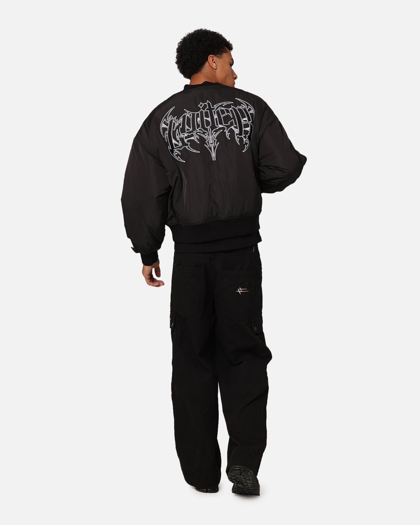 Loiter Shadow Cropped Bomber Jacket Black sold by Culture Kings product image thumbnail 3
