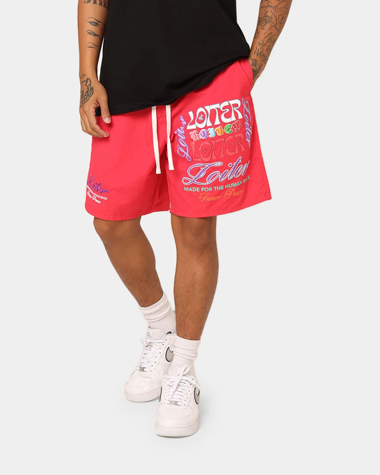 Loiter Forbidden Walk Shorts Red sold by Culture Kings